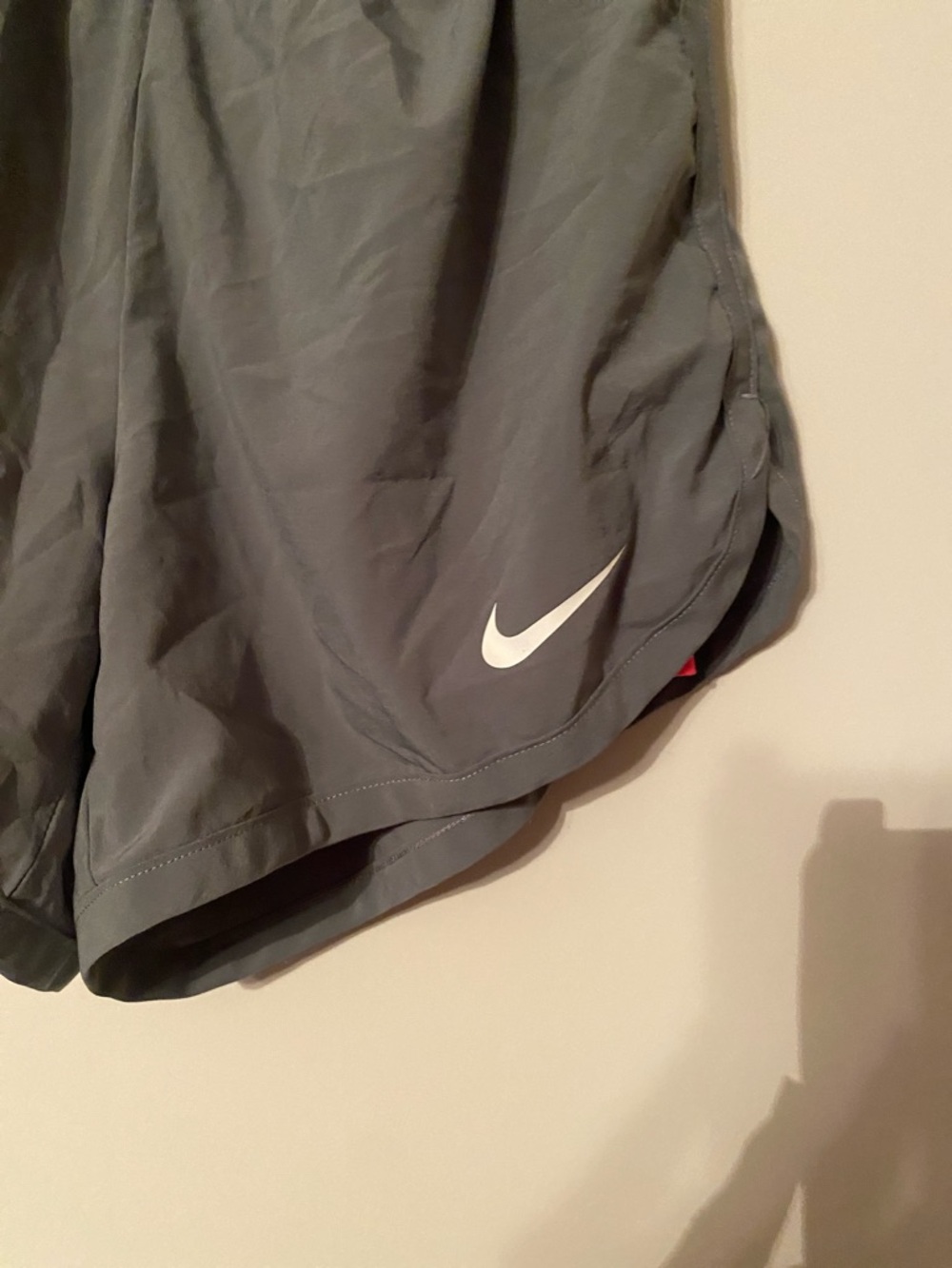 Nike Women's Gray Athletic Shorts with Pink Accent - Picture 3 of 6